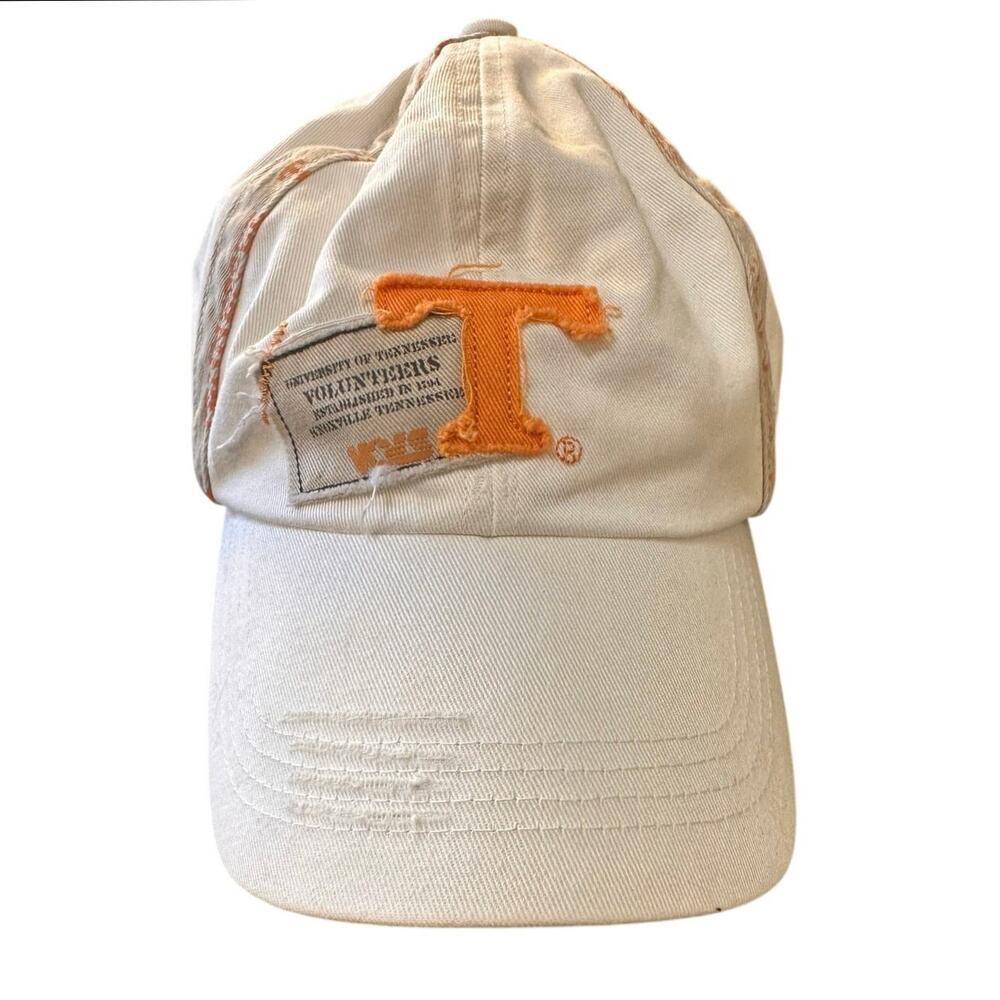 University of Tennessee Vols Rack Hat Distressed Adjustable Cap Cream Orange